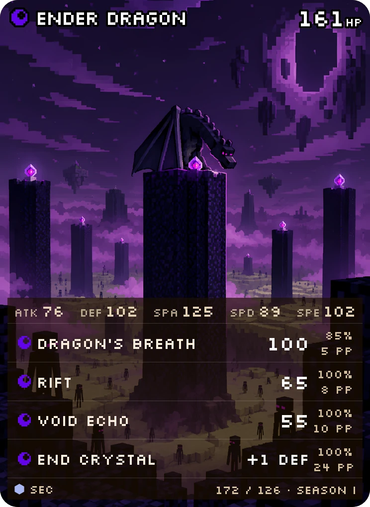 Ender Dragon card, alternate full art