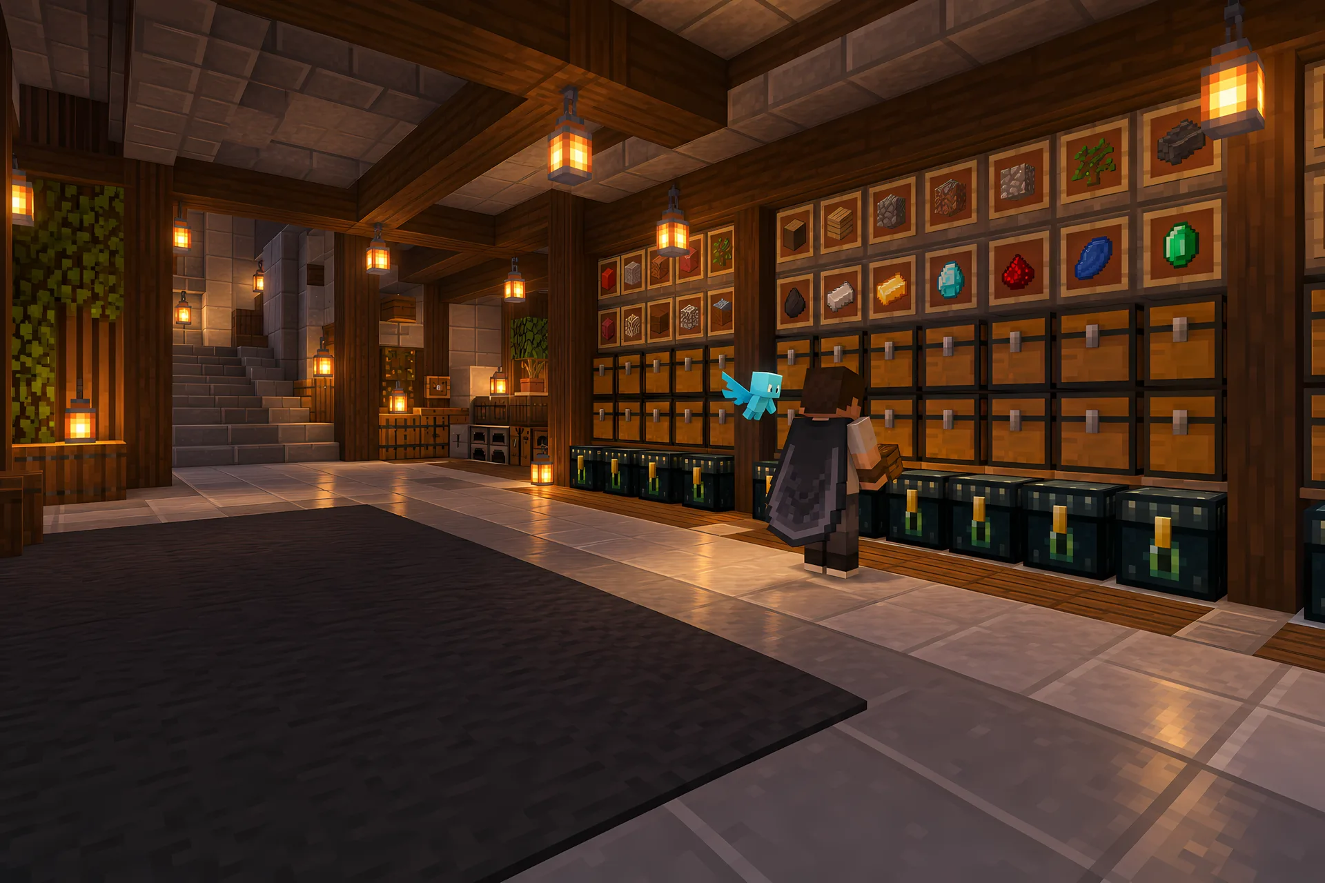 The subscribers’ hall and its storage chests